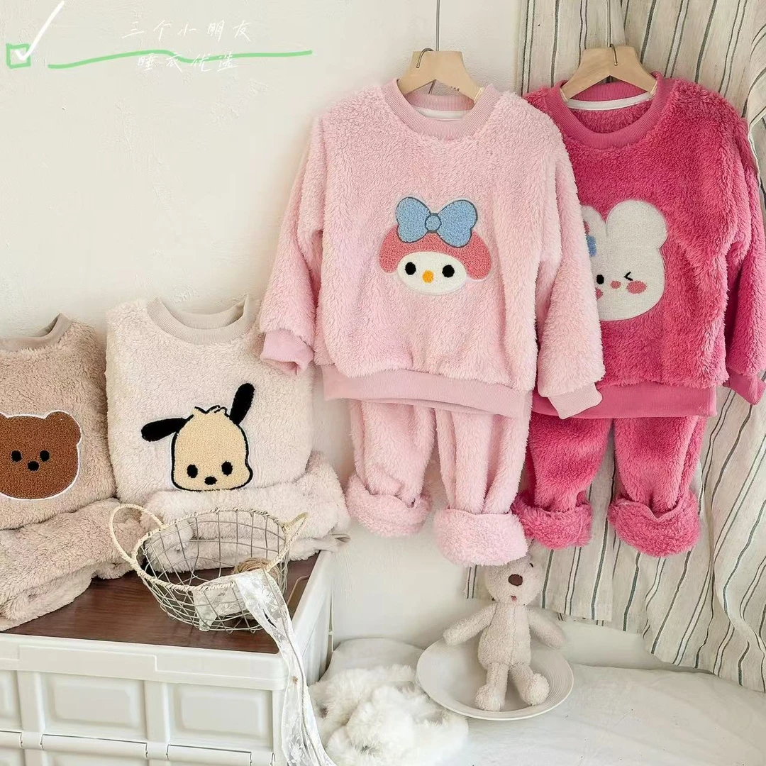 （有浮毛）反季清货价儿童睡衣家居服套装