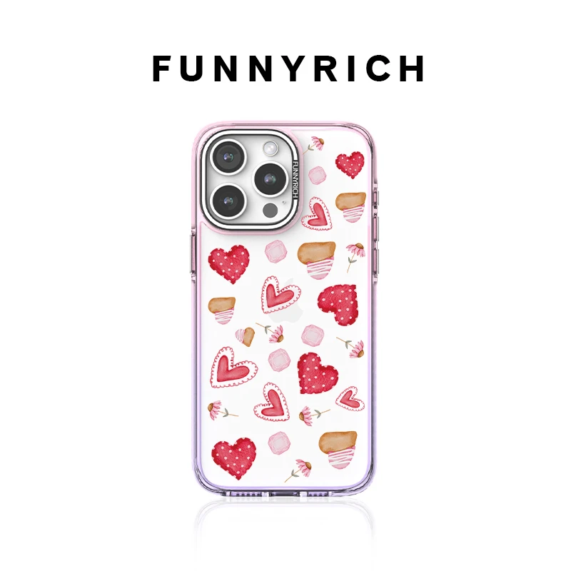 FUNNYRICH爱心饼干适用iPhone17ProMax手机壳苹果16磁吸透明14/15