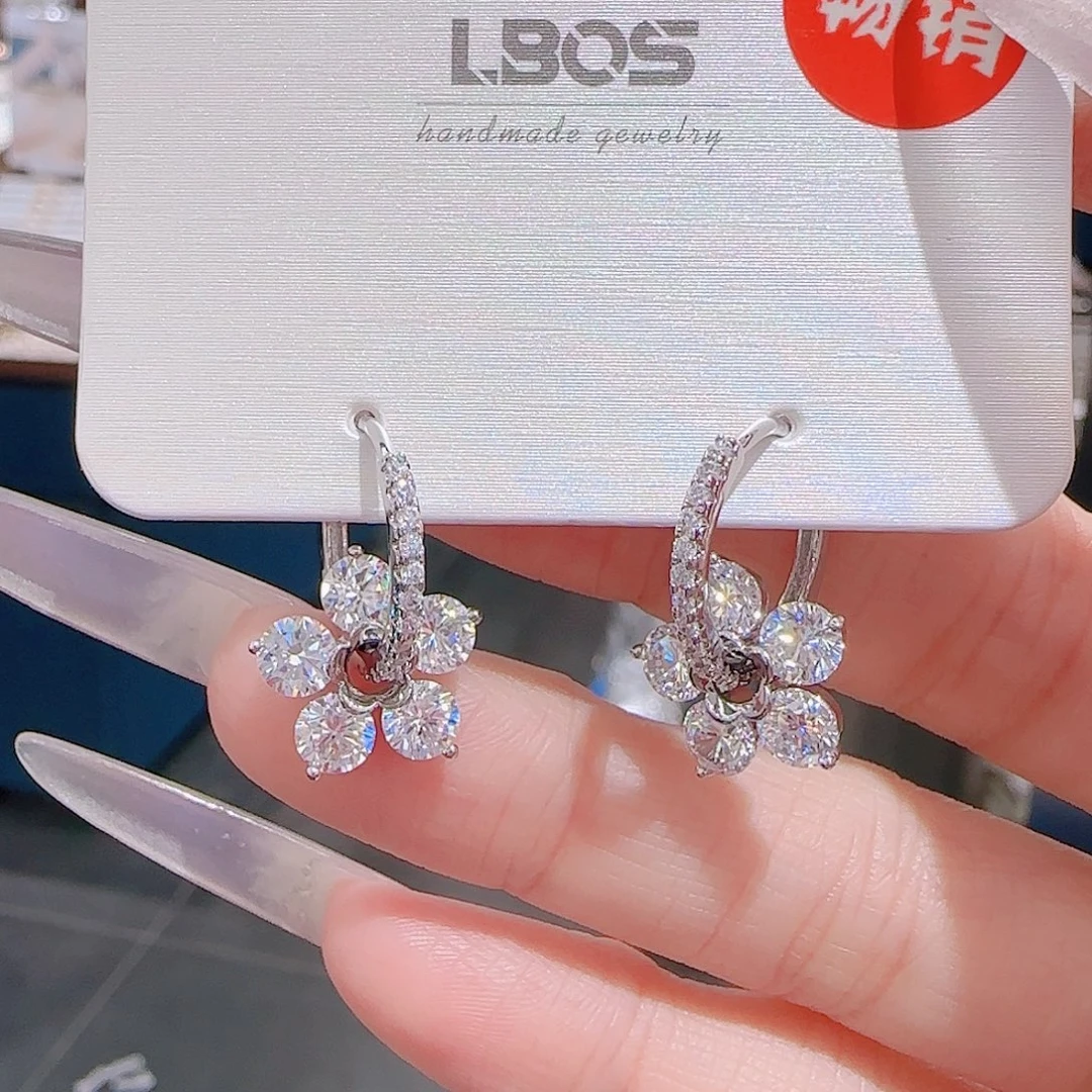 锆石铜合金925银耳环