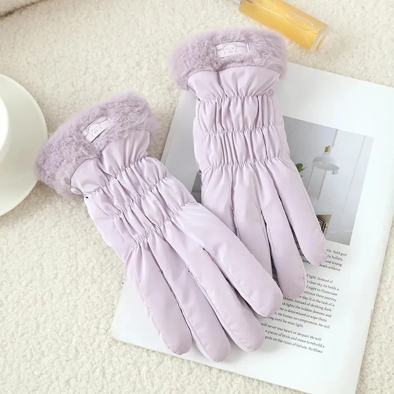 网红女冬天加绒加厚可触屏开车骑车棉秋冬季女士护手保暖防风