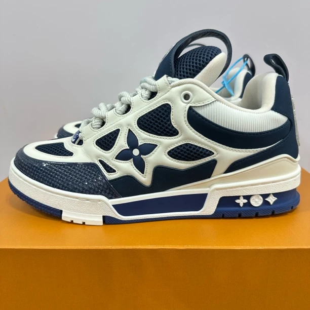 95新 LouisVuitton/路易威登 41.5码 Skate 蓝色 低帮板鞋