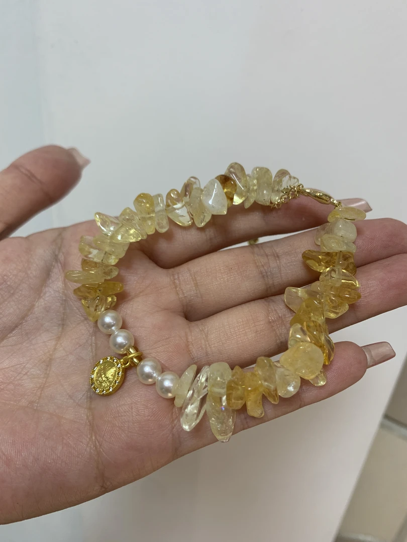 黄水晶单圈手串（无礼盒）