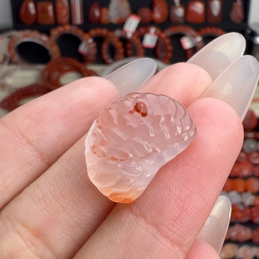 南红玛瑙未镶嵌颈饰橘子瓣