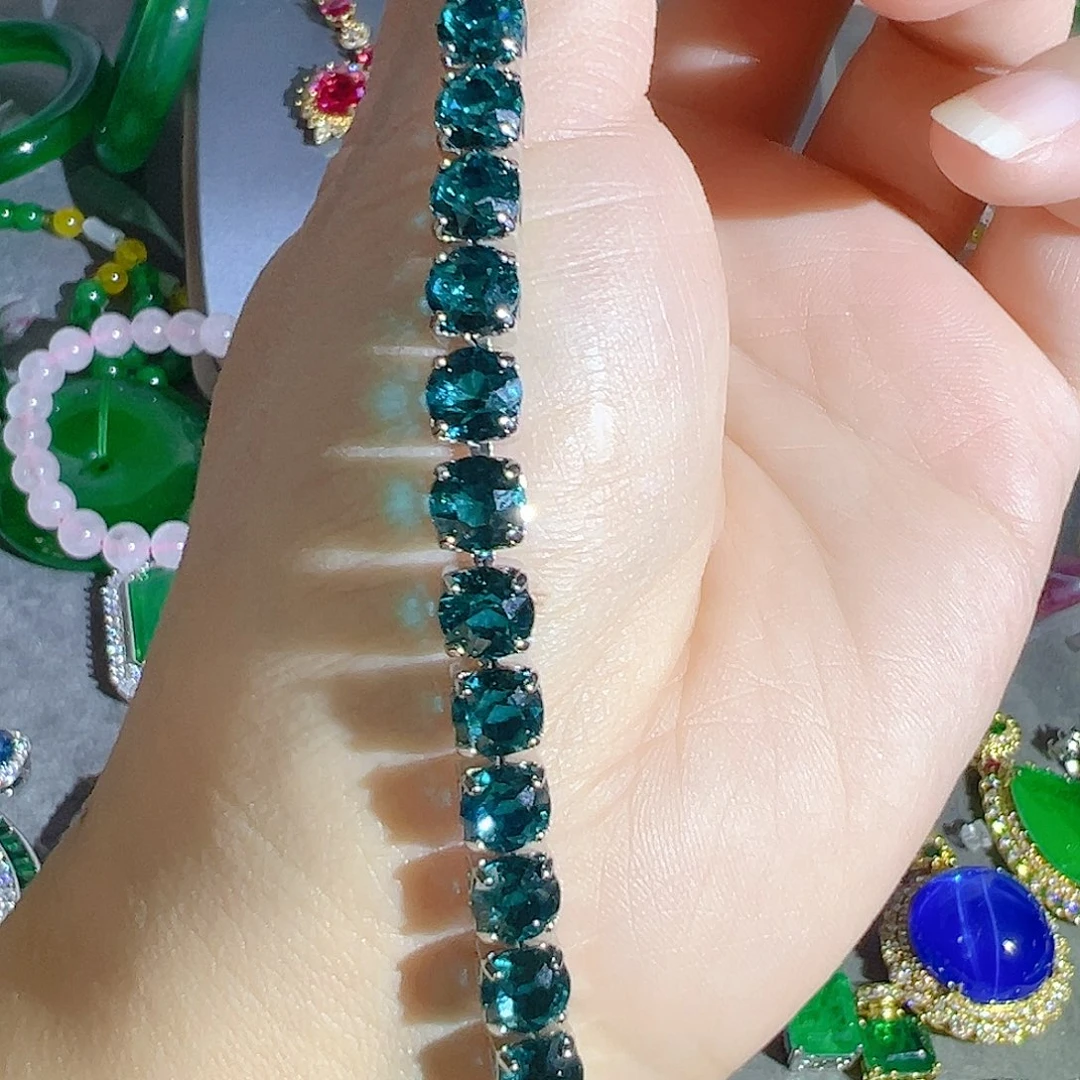 花岗石钨合金红色蓝色吊坠