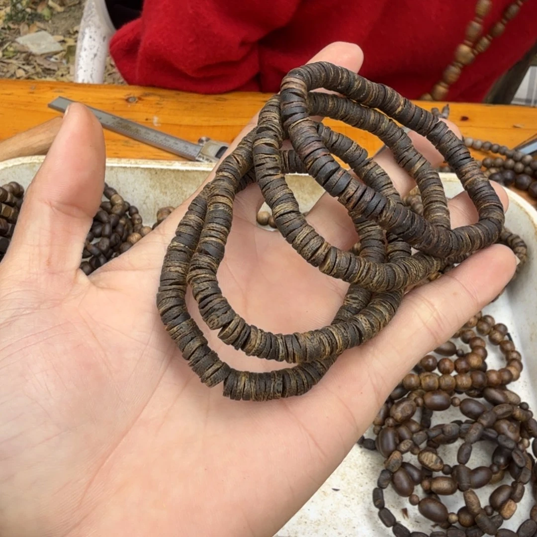 沉香手串单圈沉水片珠6克多样性发一