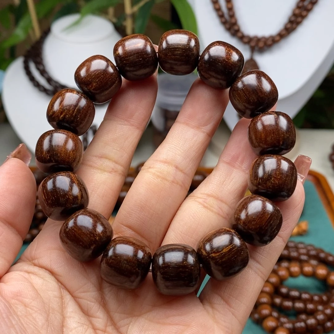 贡木手串/手链贡木1516黑油玉化星空