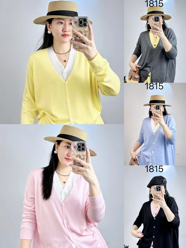 2025春季新款孕妇毛衣针织衫纯色开口休闲气质时尚