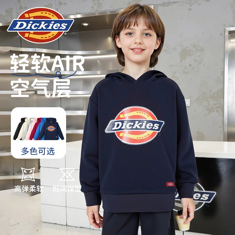 Dickies童装男童连帽卫衣秋装儿童上衣秋冬款2025年新款男孩潮酷