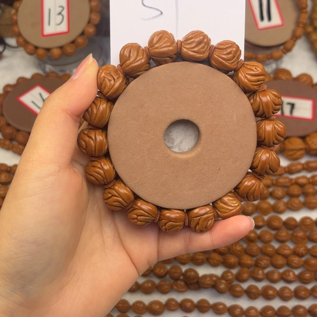核桃龙纹桃核手串肚卡15野生籽