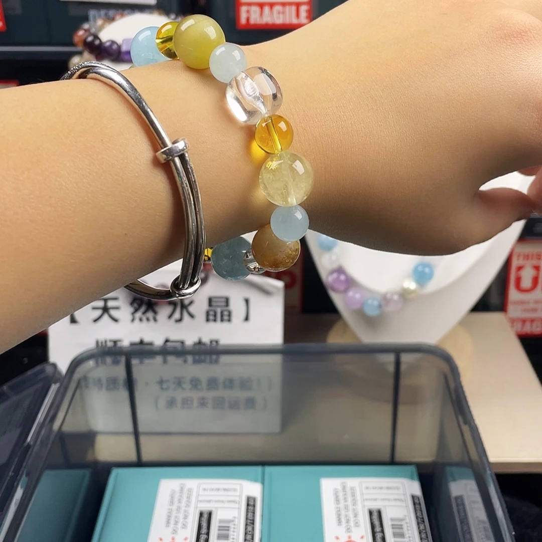 手链烟晶银S925镶嵌