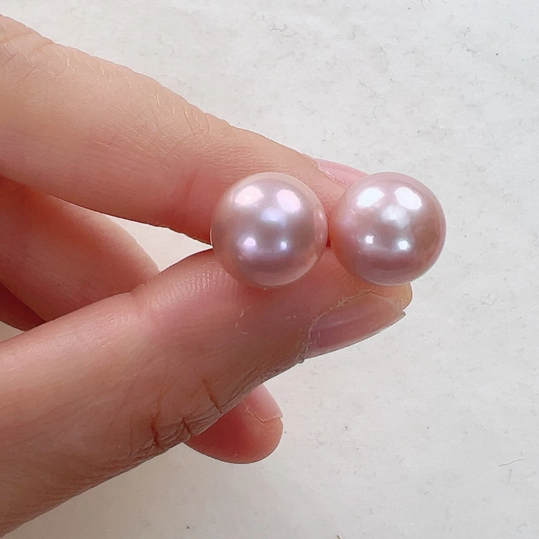 淡水珍珠耳饰银S925镶嵌孤