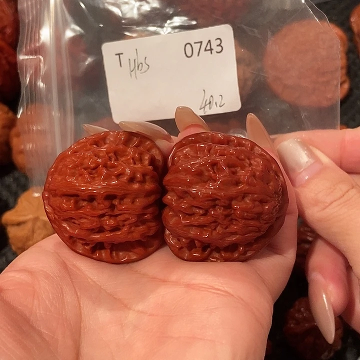 吊坠文玩核桃白狮子40