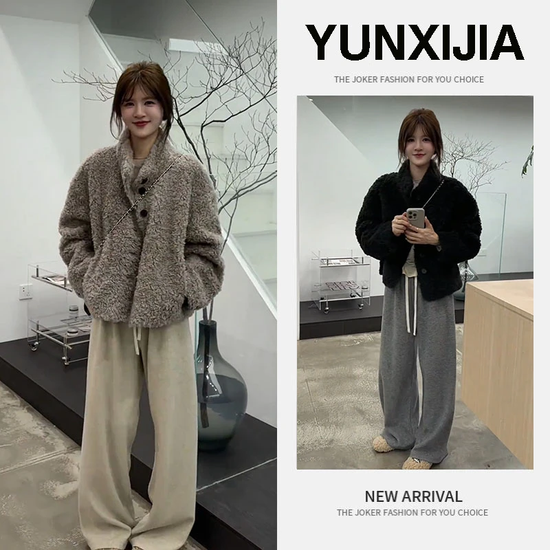 流行一整套2025秋季新款宽松慵懒风休闲百搭外套裤子两件套