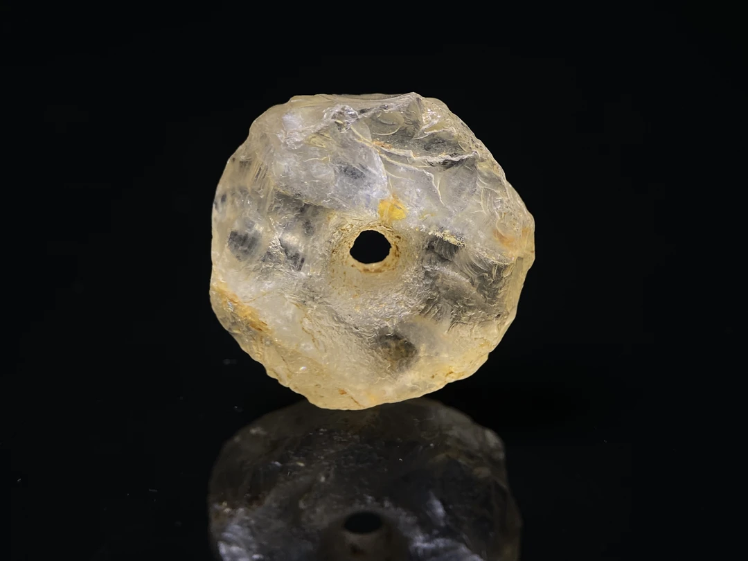 三千年研磨孔水晶砍砸珠