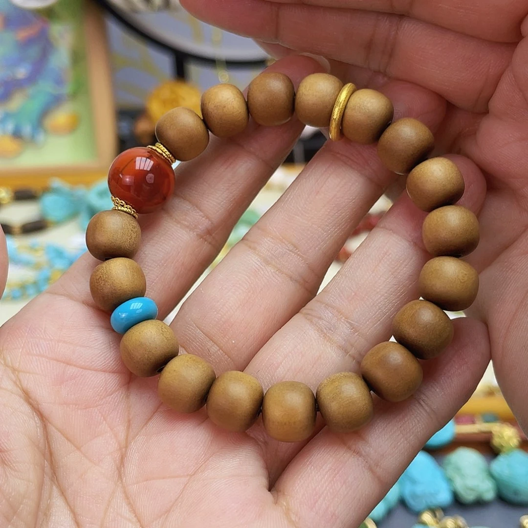 18K金镶嵌绿松石手链