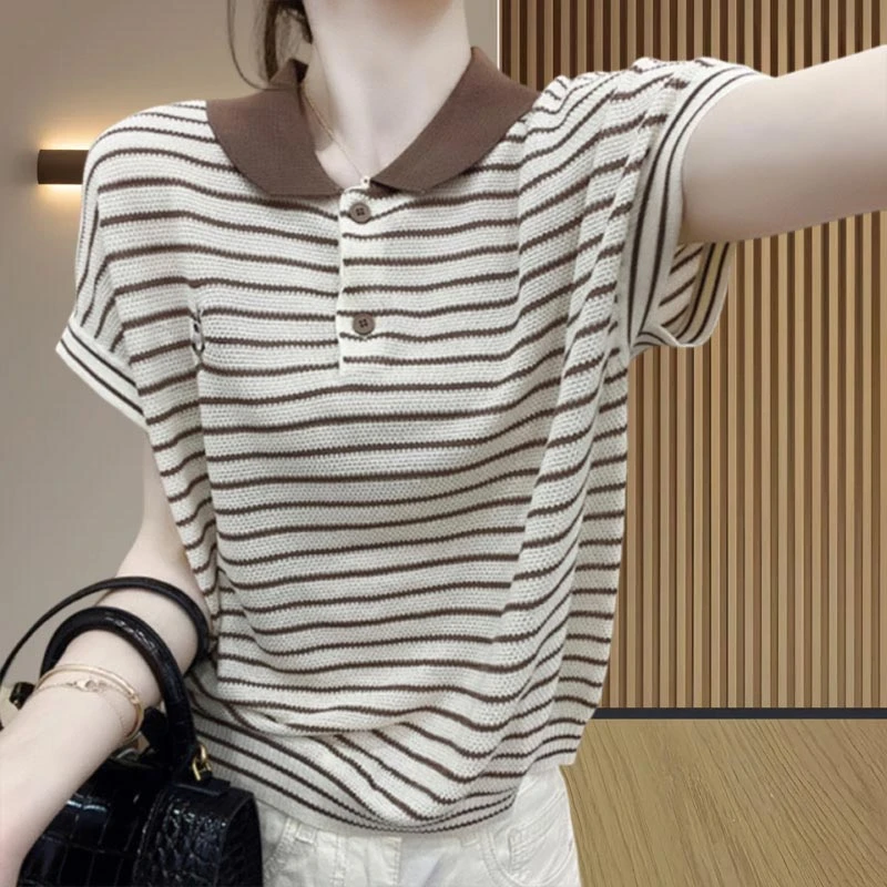 气质洋气短袖T恤简约风时尚上衣显瘦款2025年夏季新款女装慵懒风