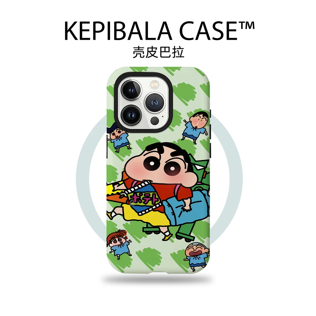 蜡笔小新卡通菲林二合一手机壳适用华为荣耀苹果小米VIVOPPO高级