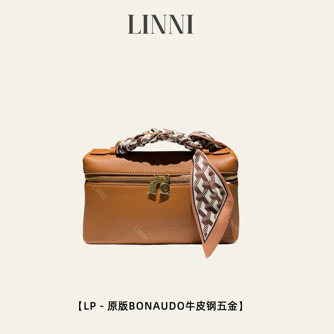 LINNI｜（LP-饭盒）原版进口Bonaudo牛皮内里羊皮钢五金斜挎包小方包