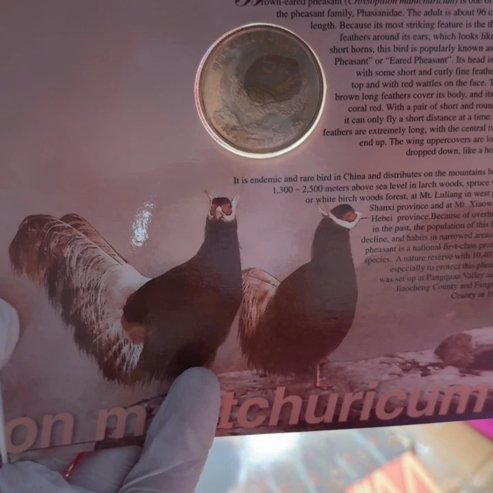 其他普通金属带油圈，褐马鸡卡册