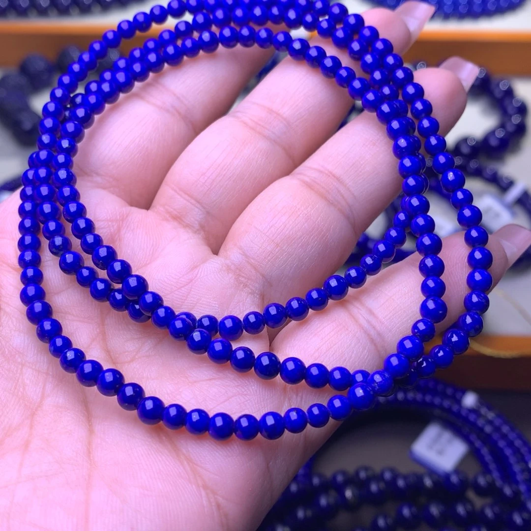 青金石未镶嵌手串4m