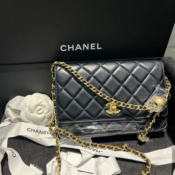 99新 Chanel/香奈儿 香奈儿黑金金球woc（芯片）