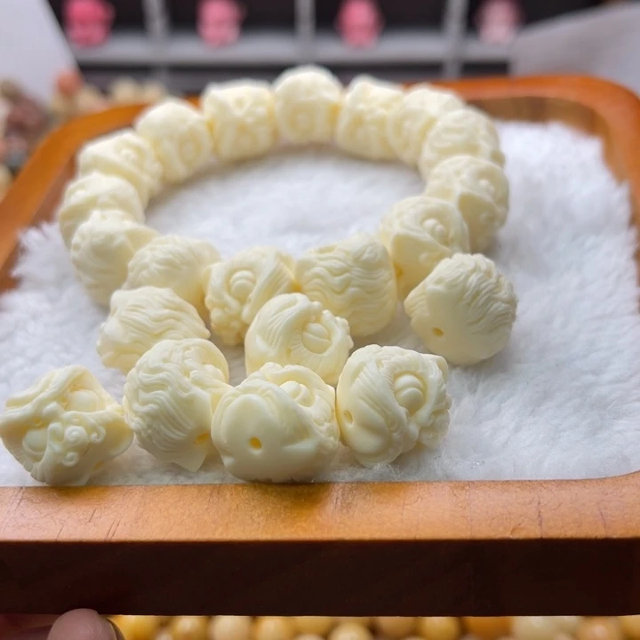白玉菩提吊坠a15mm/5颗醒狮