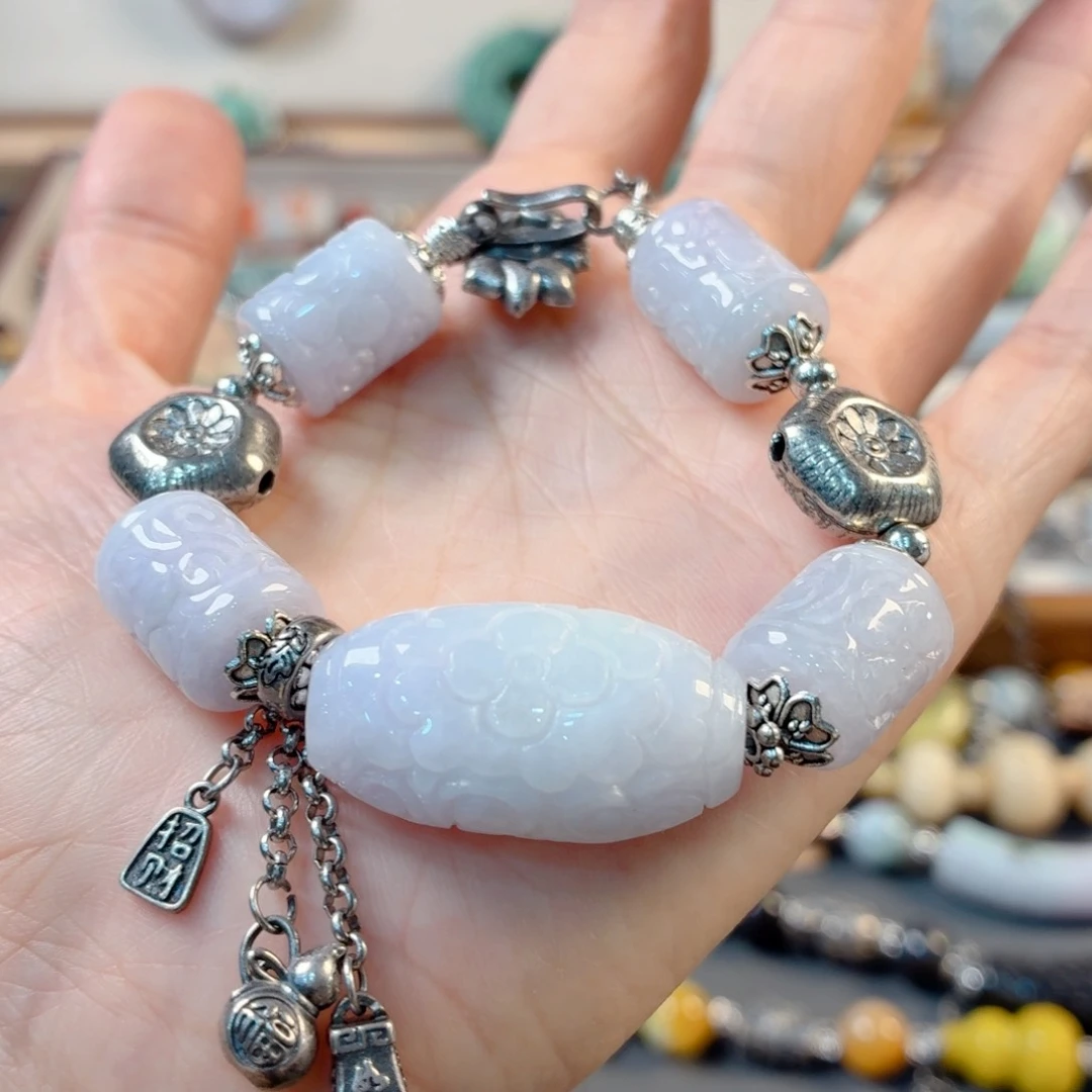 鼻***毛未镶嵌手链翡翠手串