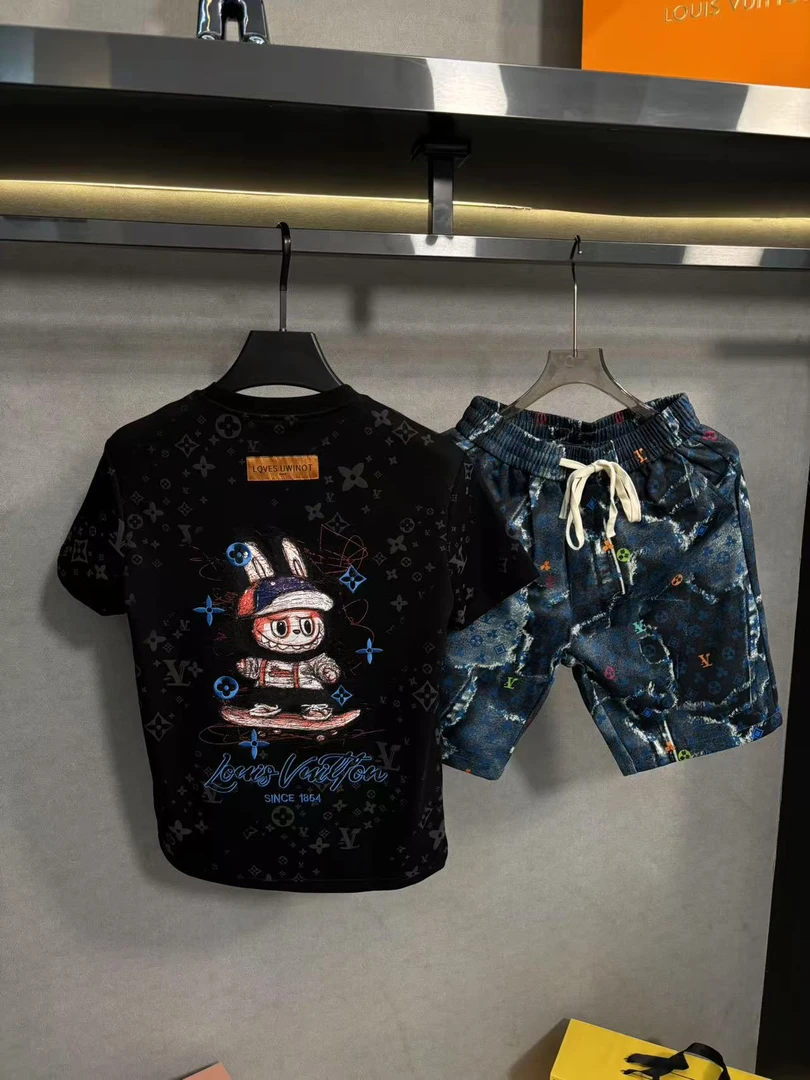 男士夏季新款轻奢休闲百搭修身时尚套装K617