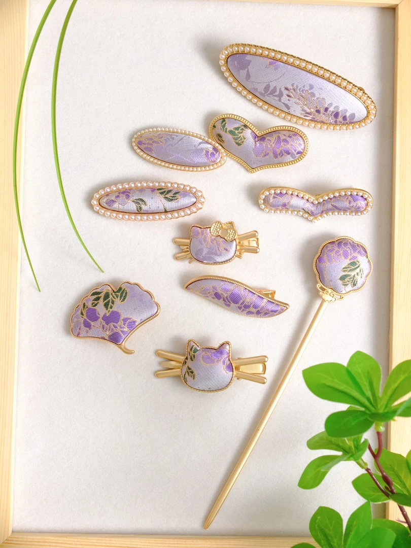 鸭嘴夹边夹发饰头饰一字夹手工