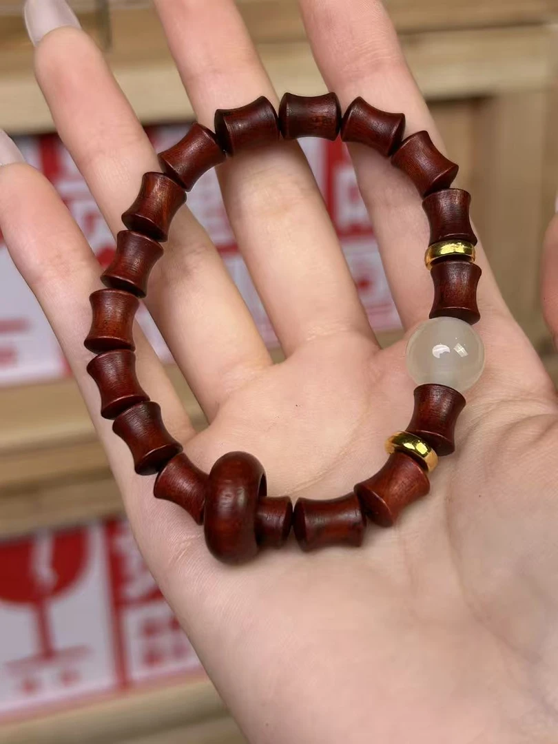 精品手串A35血檀竹节手串无礼盒无证书