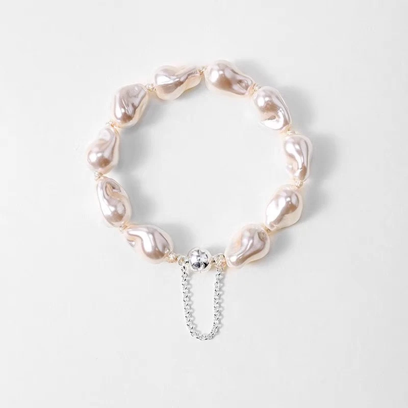 时尚新品高级感巴洛克珍珠串珠手链轻奢高级感手串小众百搭饰品
