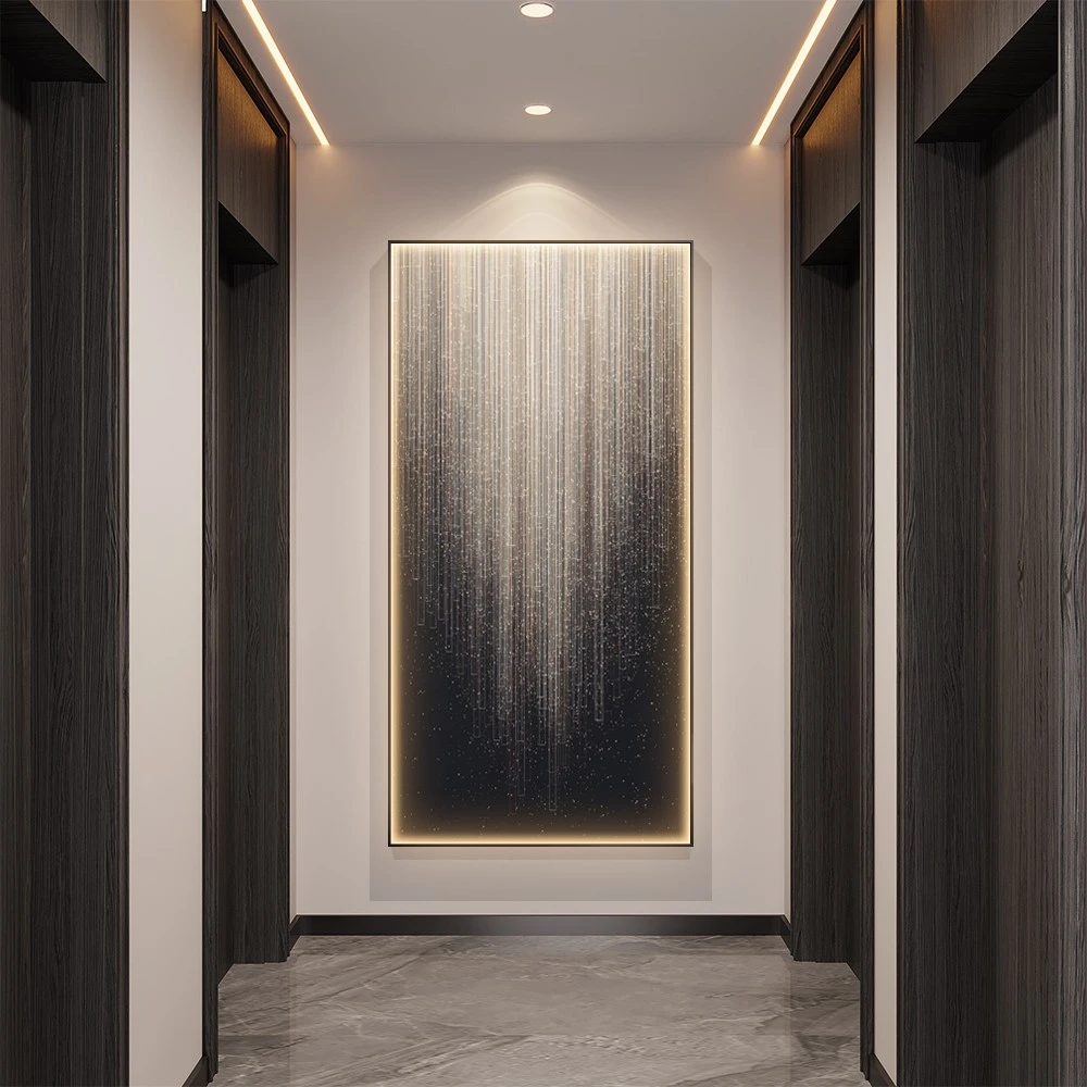 现代简约入户玄关装饰画轻奢高级感流星雨挂画走廊过道壁画