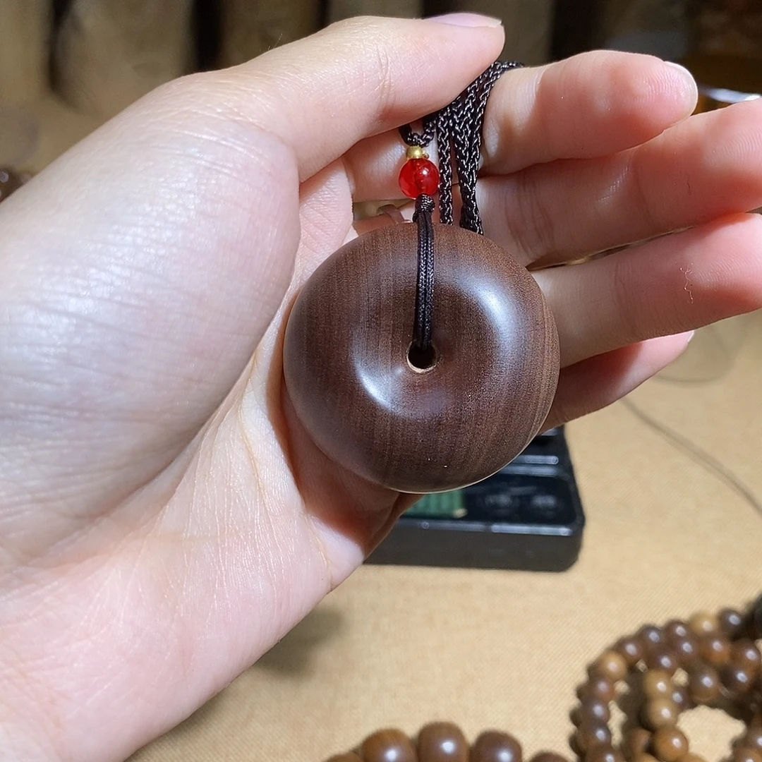 汽***膜檀香木老山檀香平安扣