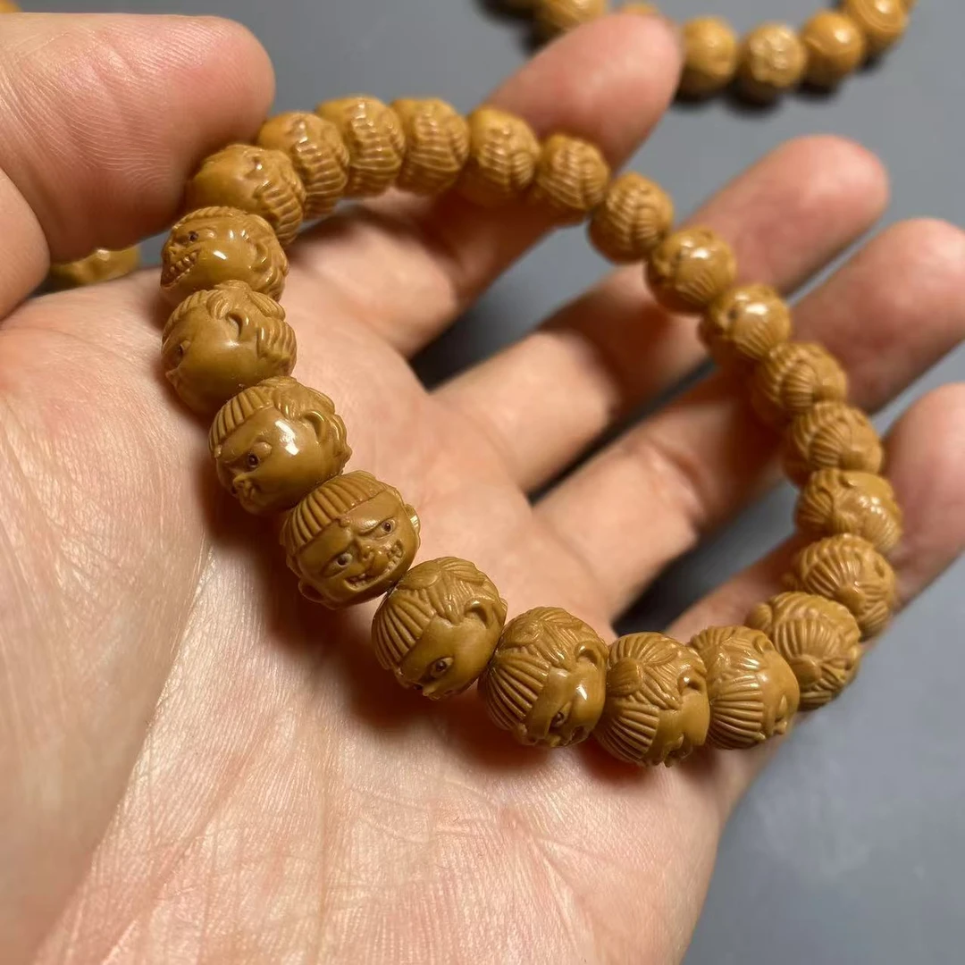 猴头雕刻 小尺寸哪吒手串单圈