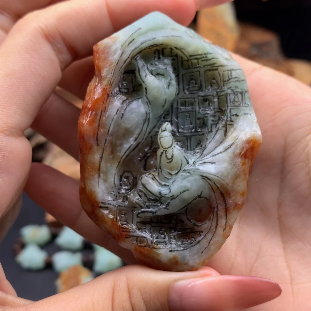 牛***定制翡翠未镶嵌翡翠