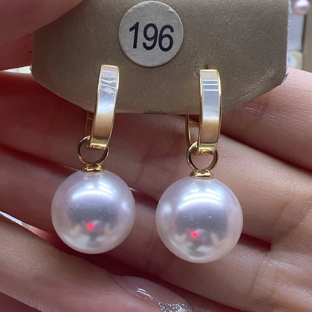 银S925镶嵌淡水珍珠耳饰