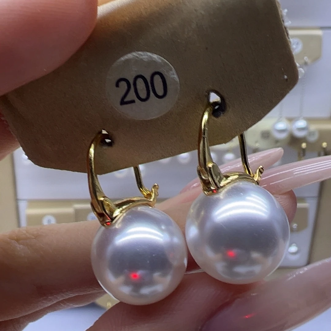 银S925镶嵌耳饰淡水珍珠