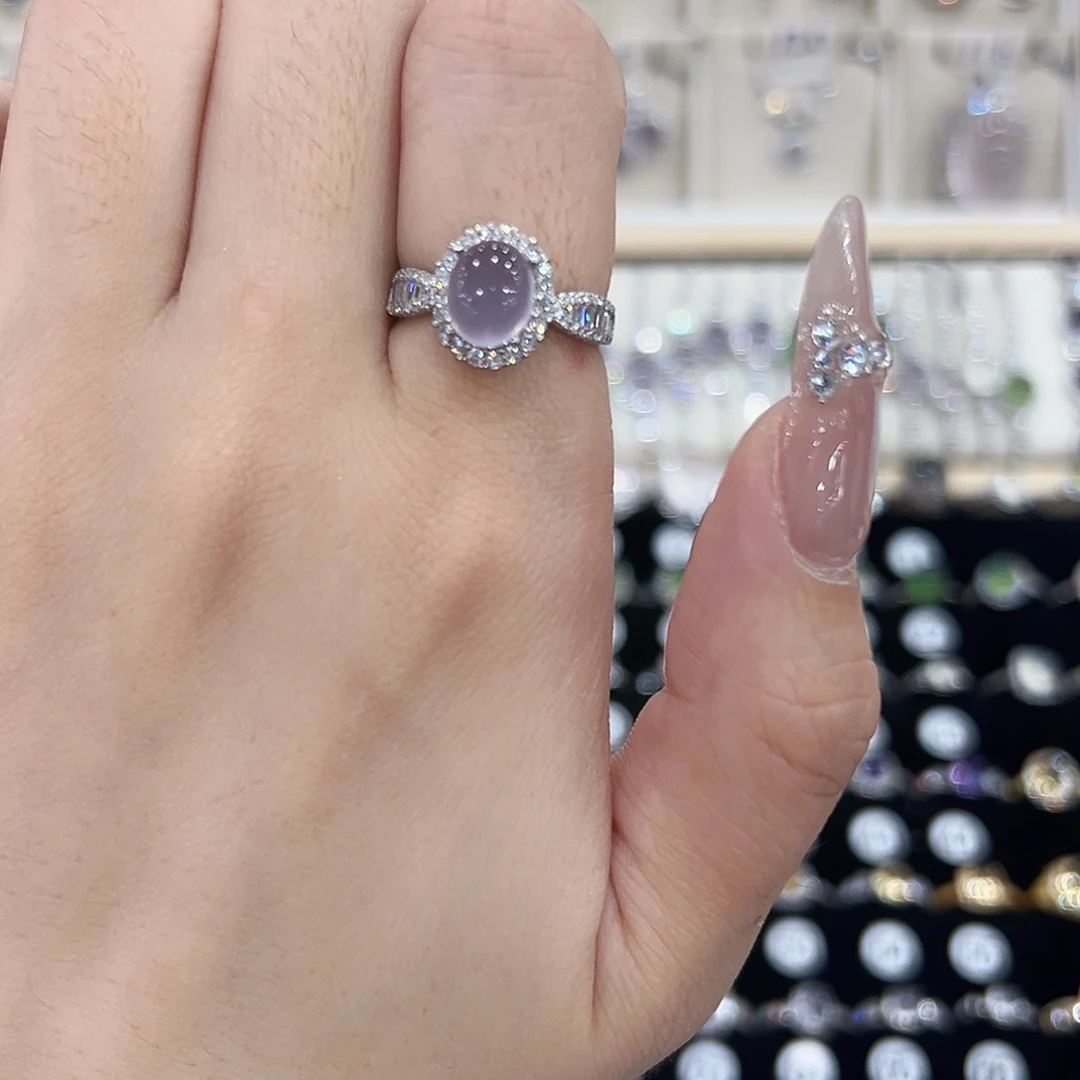 Z***i银S925镶嵌戒指萤石