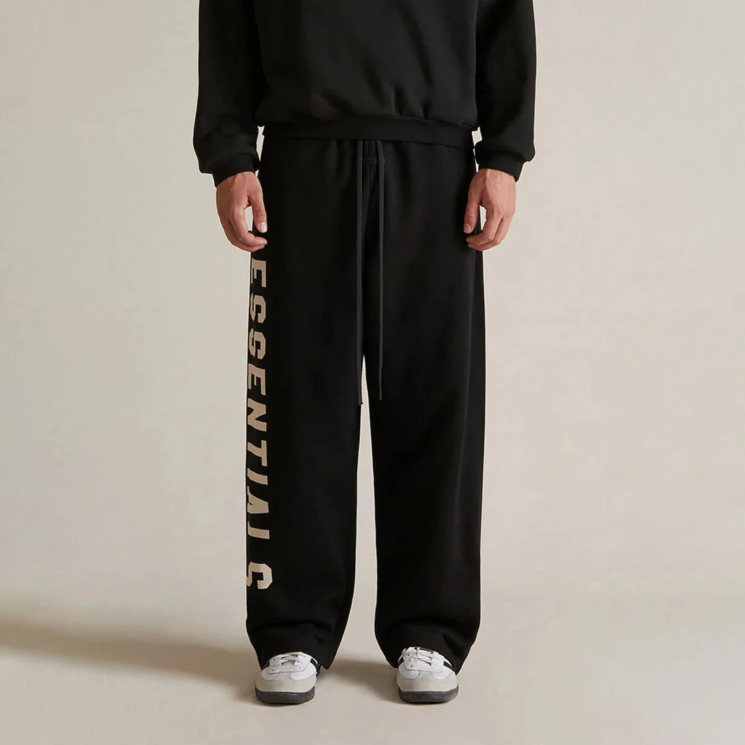 24DROP4 ESSENTIALS 撞色侧边大LOGO阔腿长裤