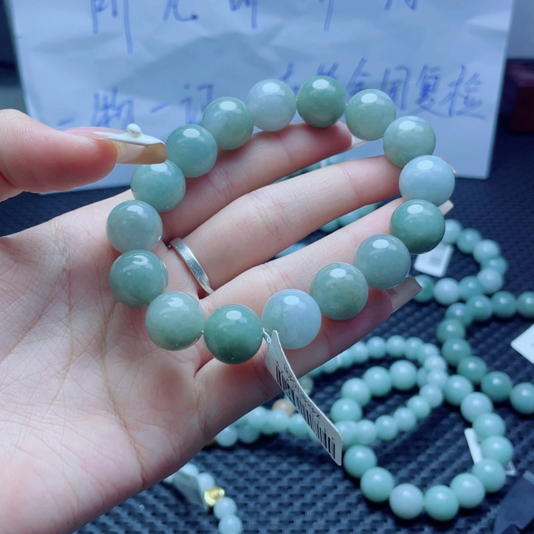 未镶嵌定制翡翠珠串