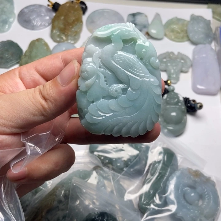 颈饰未镶嵌翡翠凤穿牡丹27