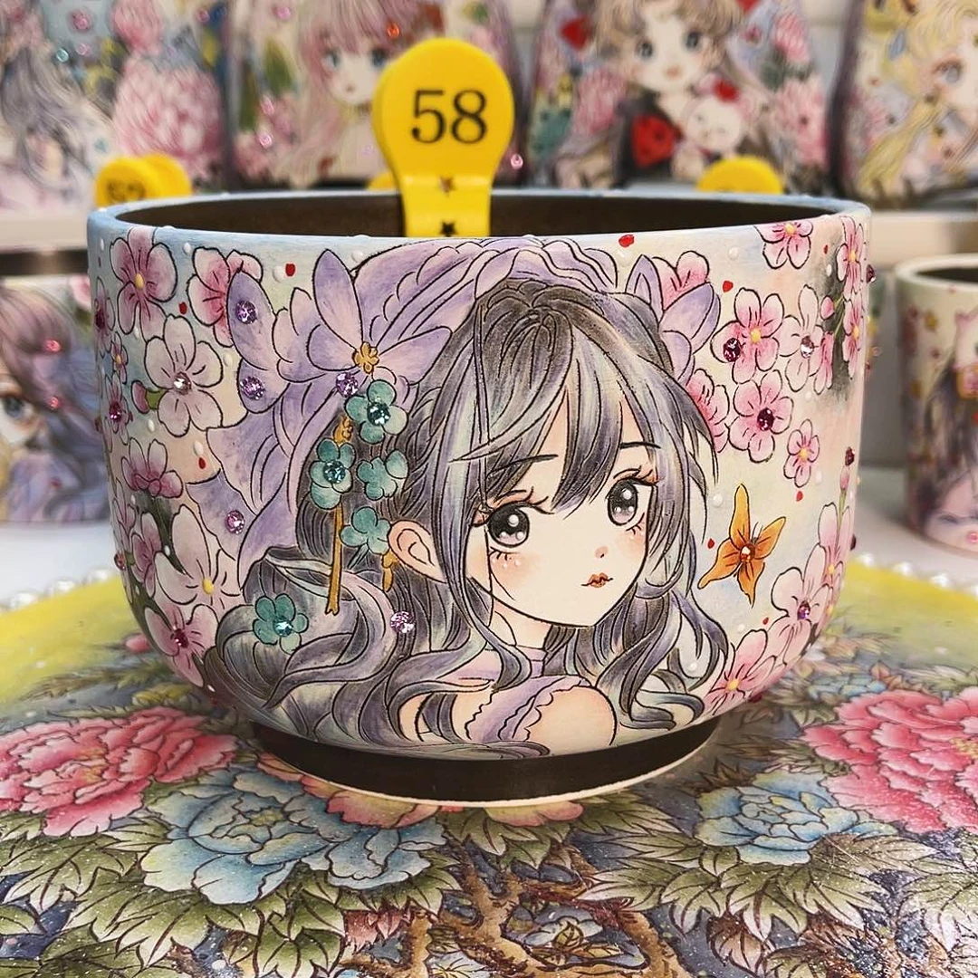 红陶薄雾花盆一物一拍