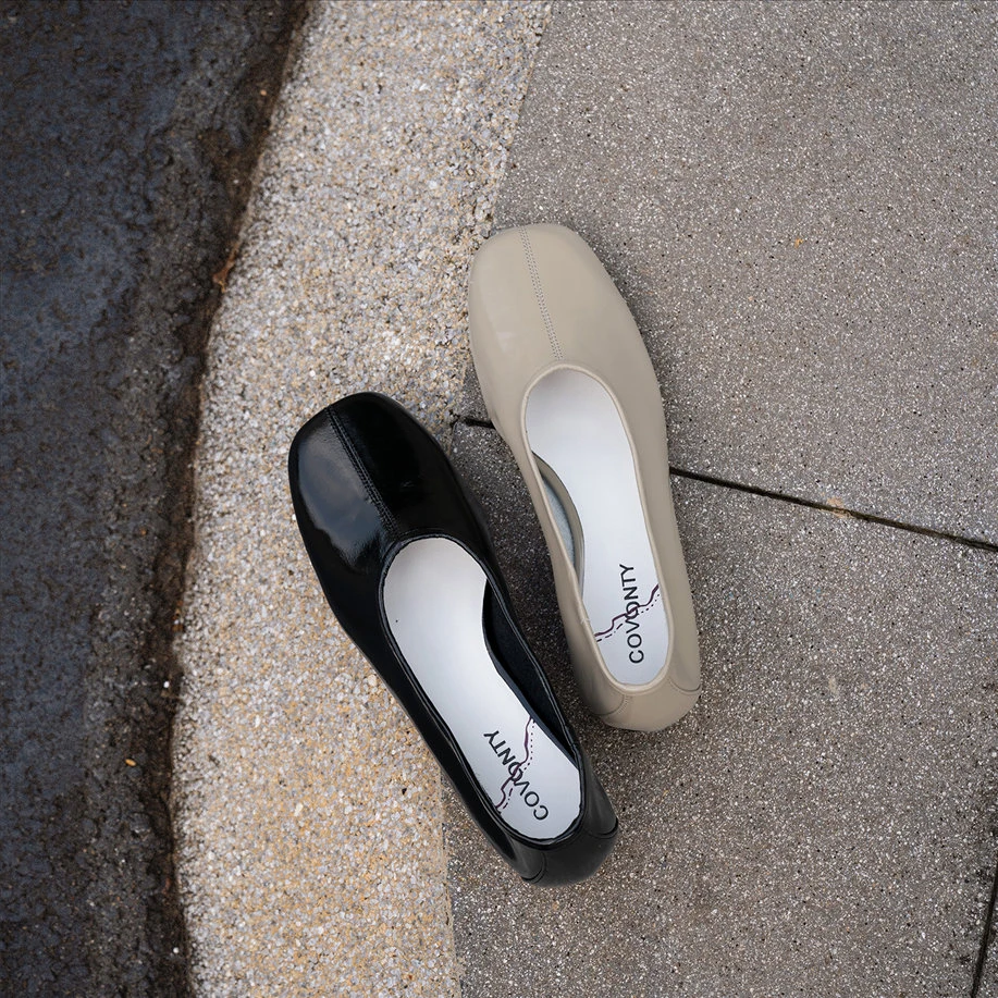 COVONTY「classics」逾年历岁 法式复古奶奶鞋浅口圆头芭蕾单鞋女