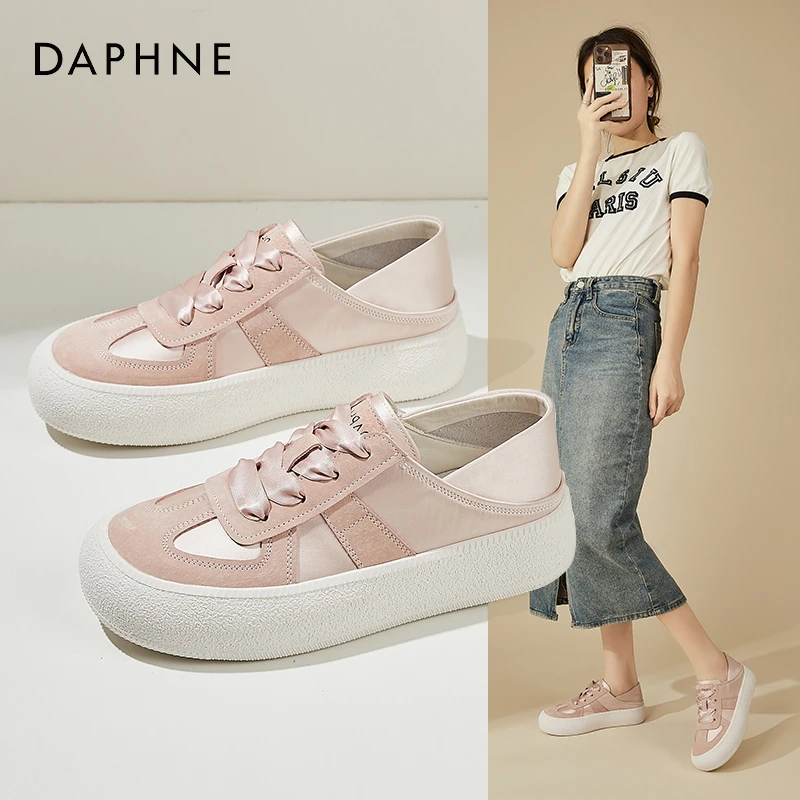 Daphne/达芙妮芭蕾厚底德训鞋女2025年新款时尚休闲运动鞋板鞋
