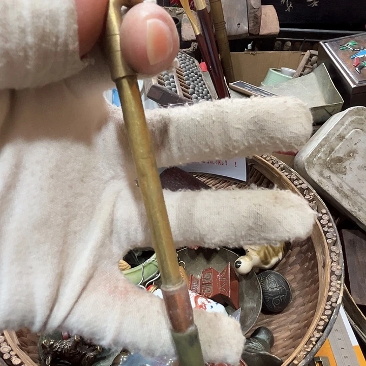 幸***.瓷片铜摆件工艺品一物一拍