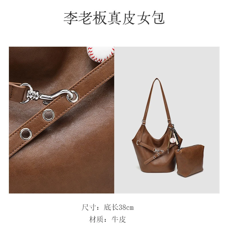 李老板原创设计 真皮高定单肩斜挎包