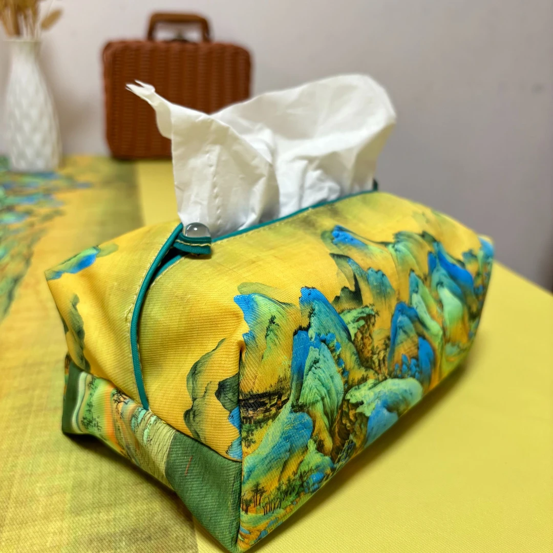 客厅餐厅卧室家用国潮风纸巾抽纸盒创意薰衣草香薰包家用纸巾盒