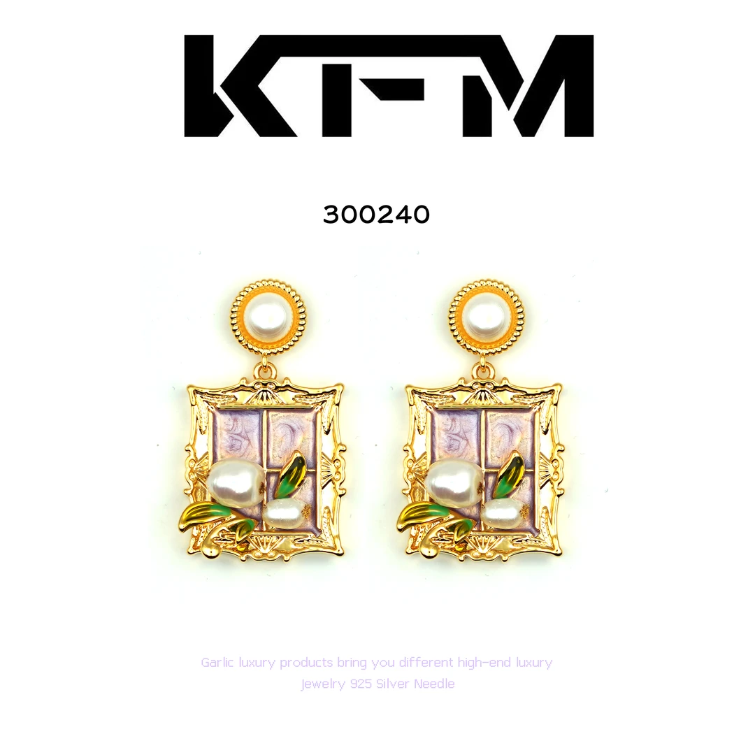 镀K金 KFM耳饰~300240...