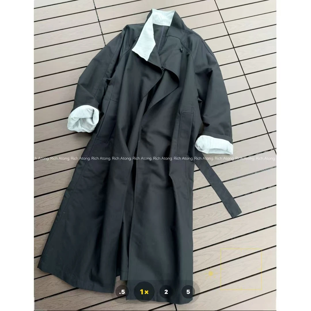 atong/阿彤-【莫风】-2025早春小立领风衣设计款外套0609-07