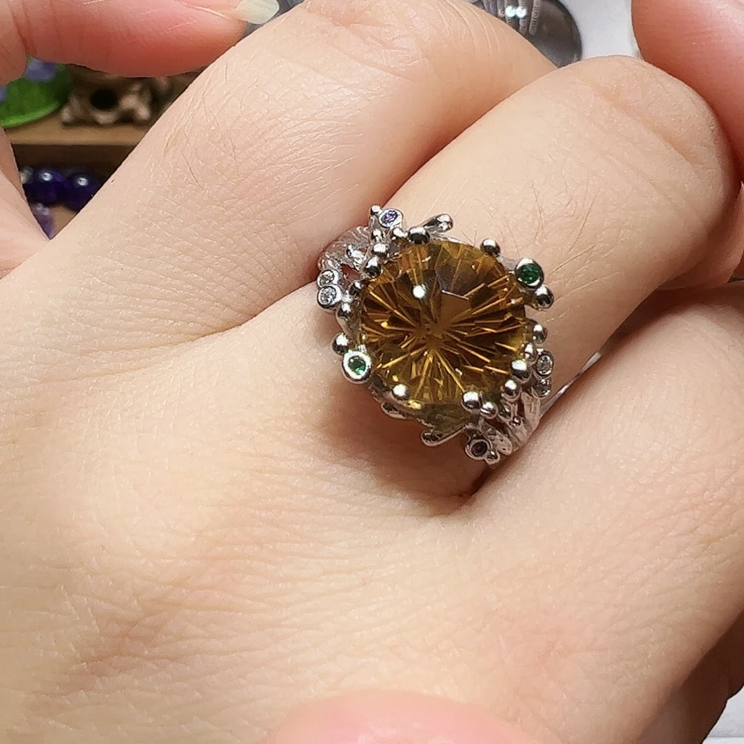 涵****银S925镶嵌珠宝半成品水晶